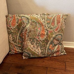 2 Euro pottery barn pillow covers